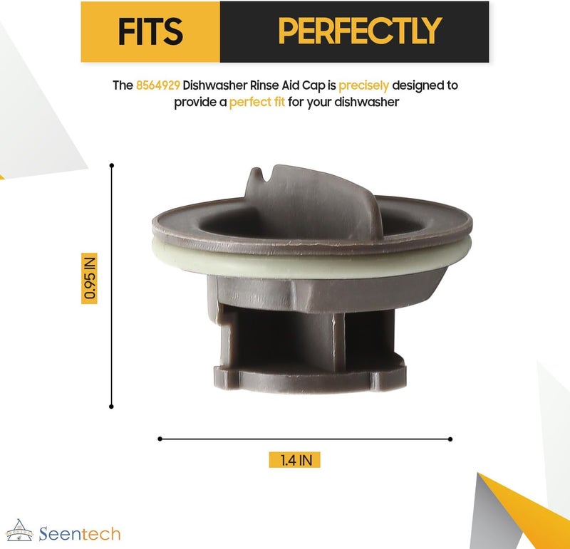 Seentech غطاء سائل شطف غسالة الصحون 8564929 - بديل متين لويرلبول، جين-إير، كيتشن إيد - متوافق مع WP8564929، PS982160، AP3866312 - Image 3